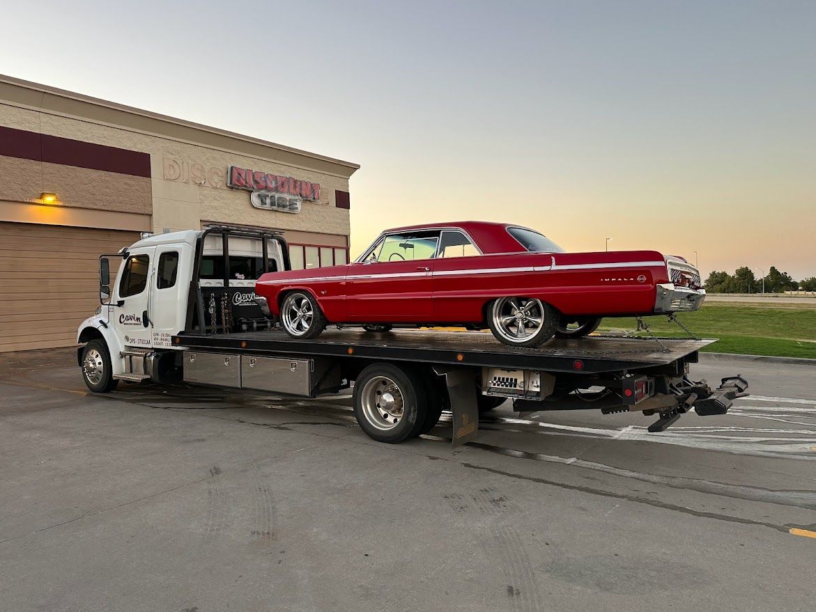 Classic car towing