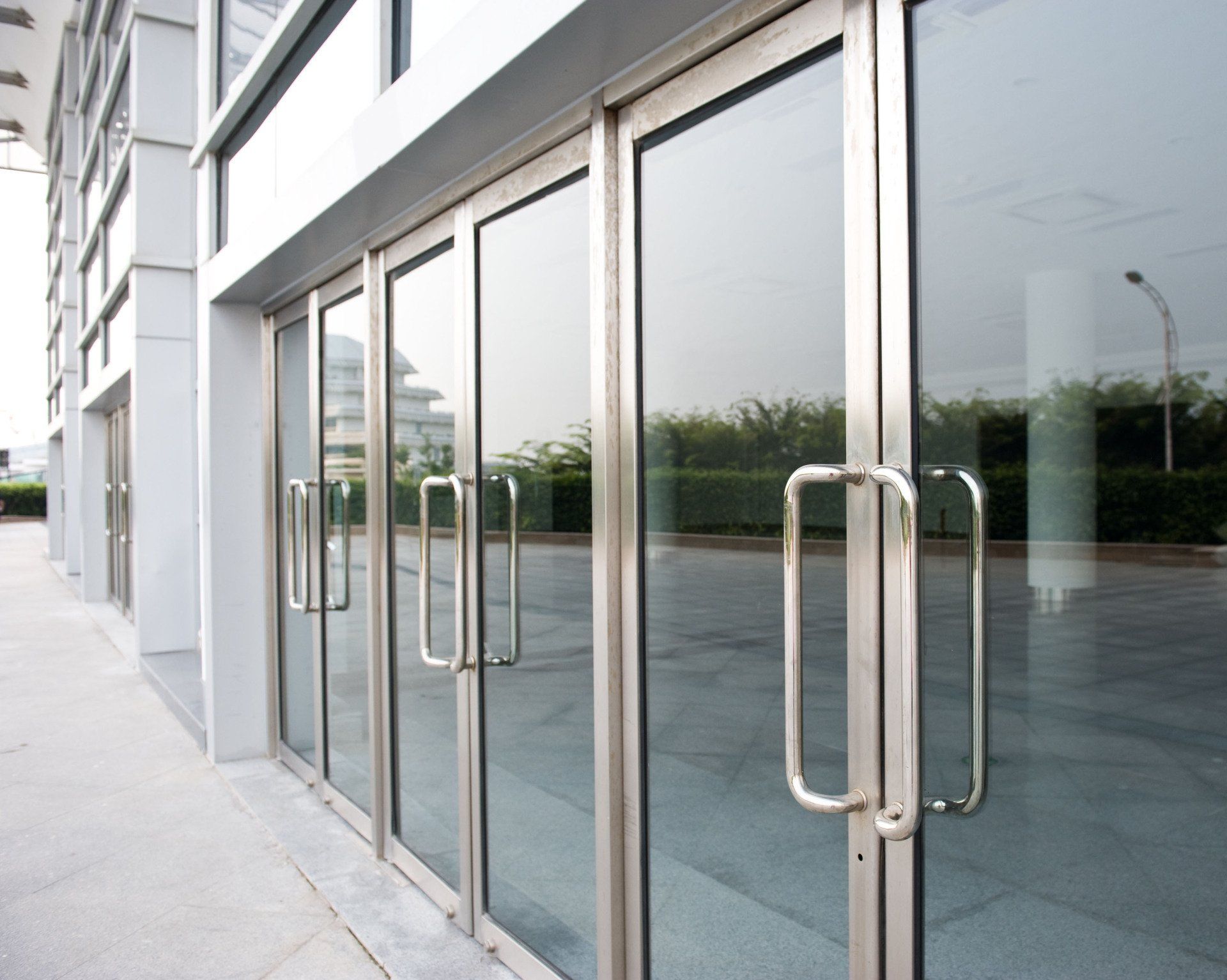 aluminum framed doors