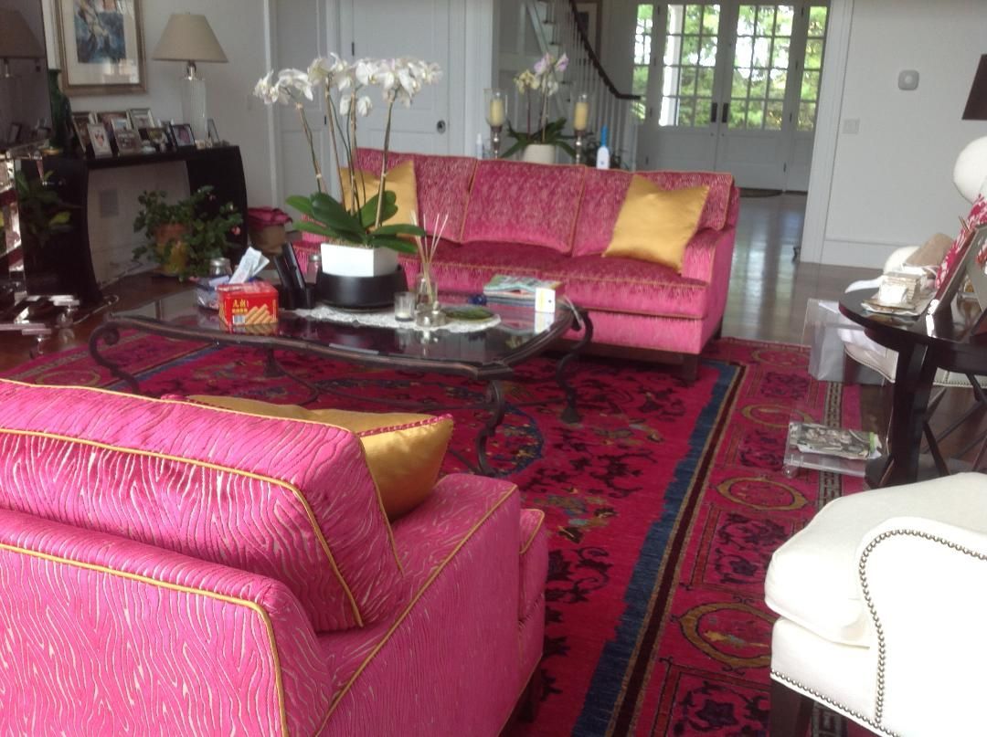 Pink sofas