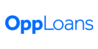 OppLoans logo in blue text on a white background