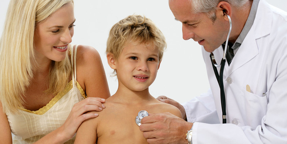 Doctor treating a Child