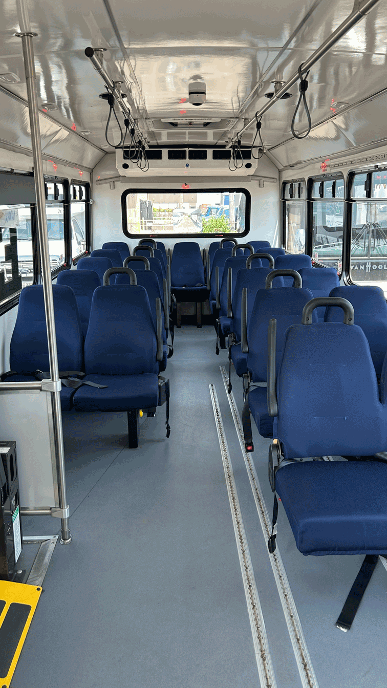 25-passenger minibus interior