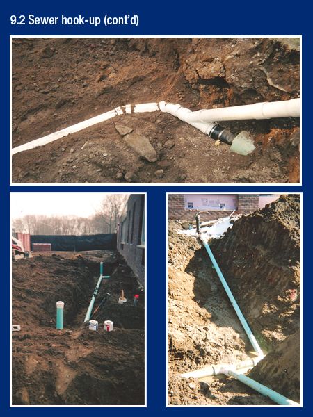 Sewer hook-up (cont'd)