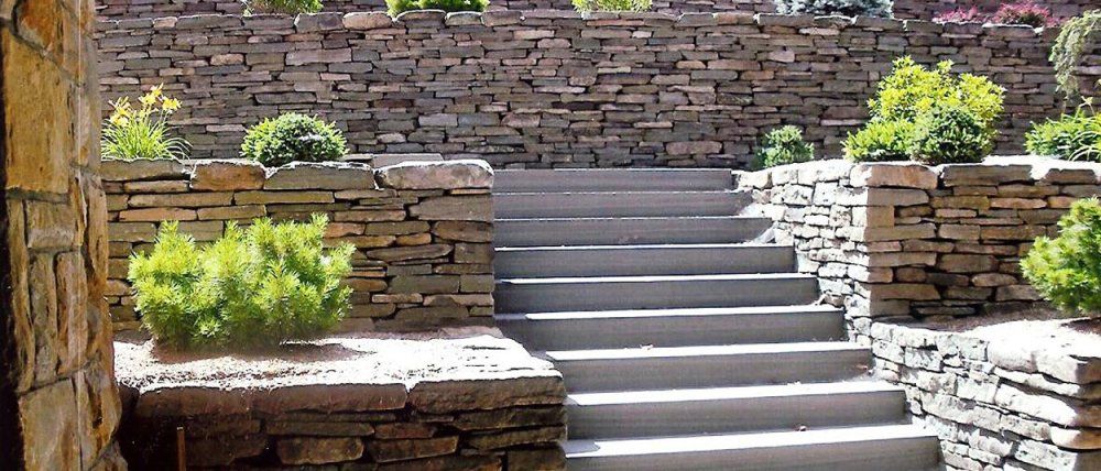 Stone wall and stairs