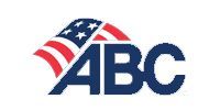 ABC logo with a blue star banner and red stripes above the letters