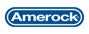 Amerock logo in white text on a blue rounded rectangle, with a blue outline.