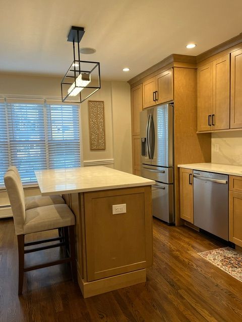 Kitchen island with chairs