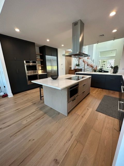 kitchen with center island