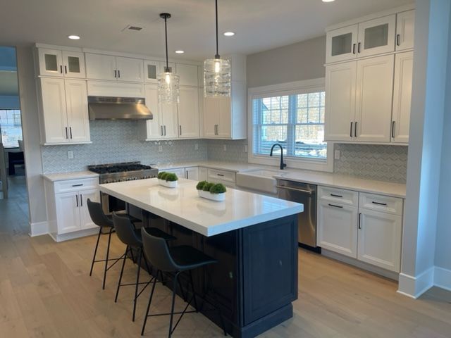 white kitchen with countertop