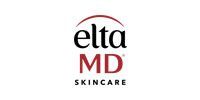 EltaMD Skincare logo in black and red text on a white background