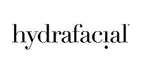 Hydrafacial logo in black text on a white background