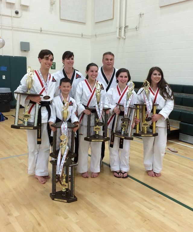 Students with their trophies