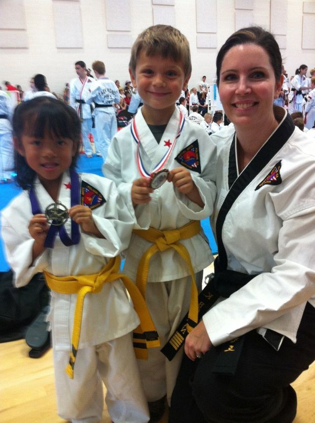 Martial arts young students