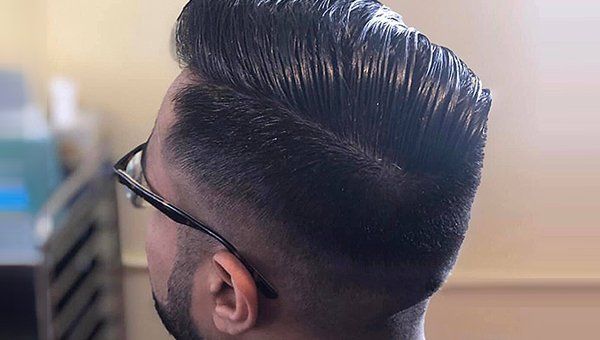 men's haircut side part