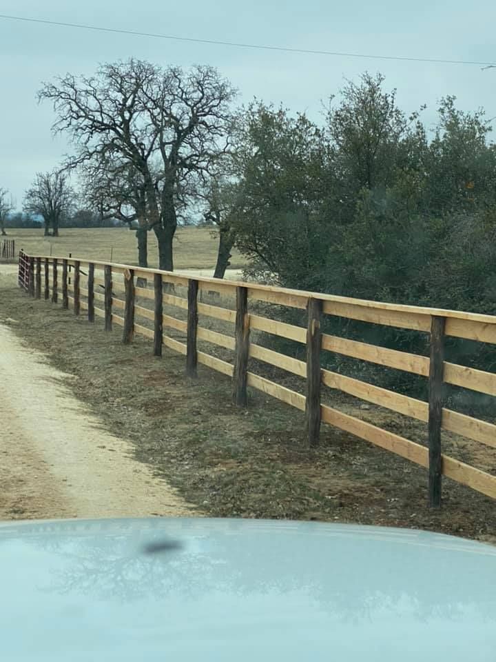 Post and rail fence