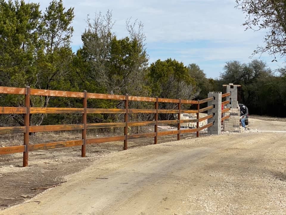 Post and rail fence