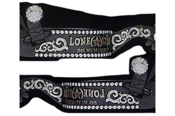 A pair of black gloves with the word lone on them