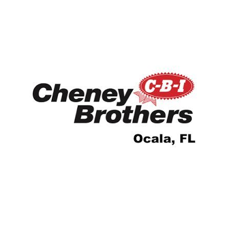 The logo for Cheney Brothers in Ocala, FL, featuring a red oval badge with 