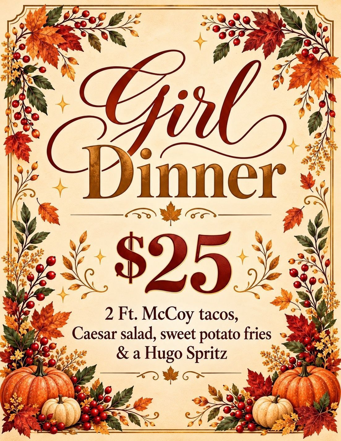 Girl Dinner flier