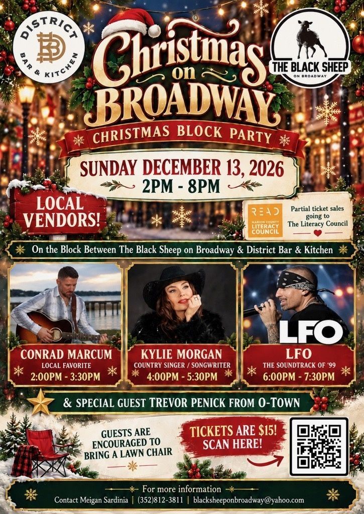 Christmas on Broadway flier