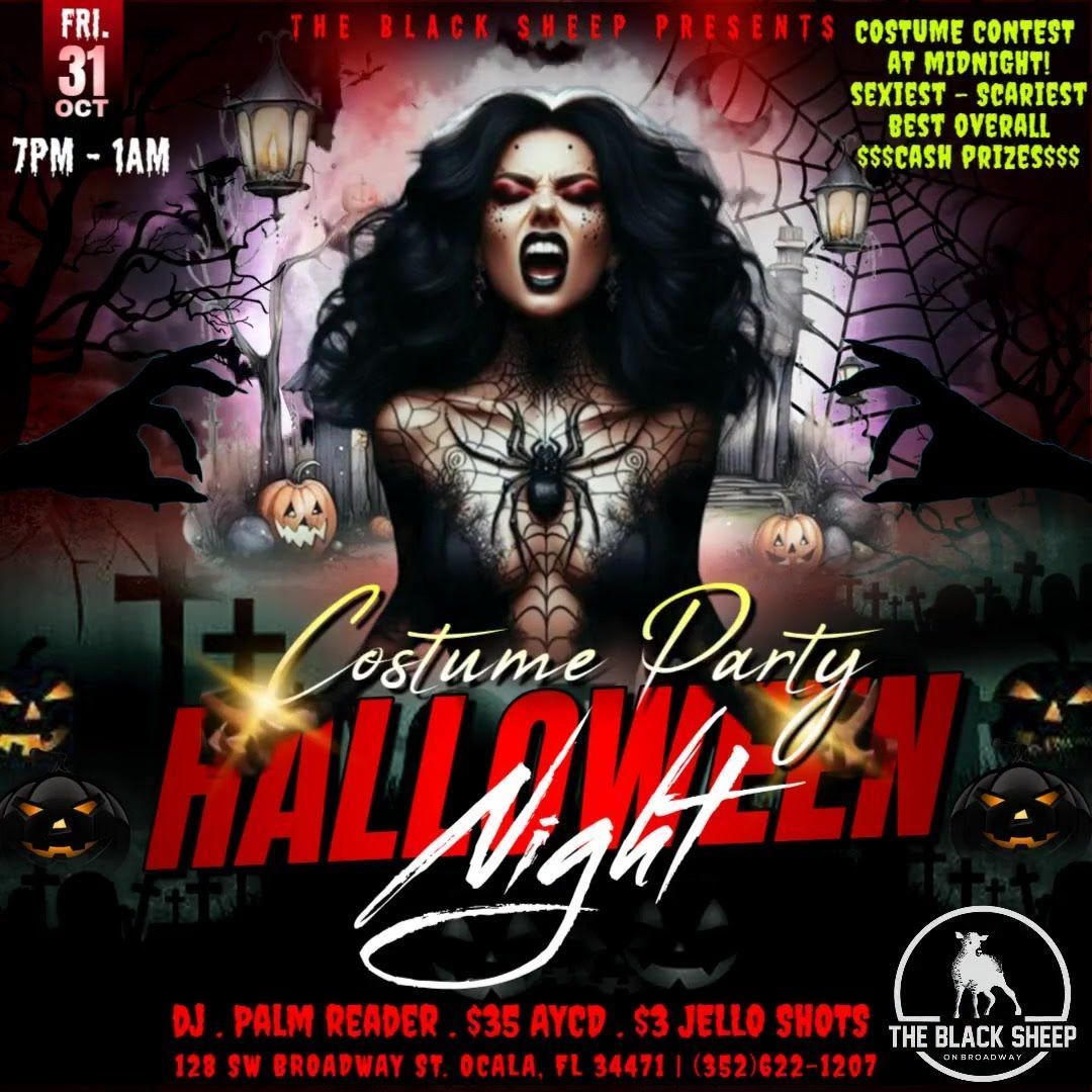 Halloween costume party flyer