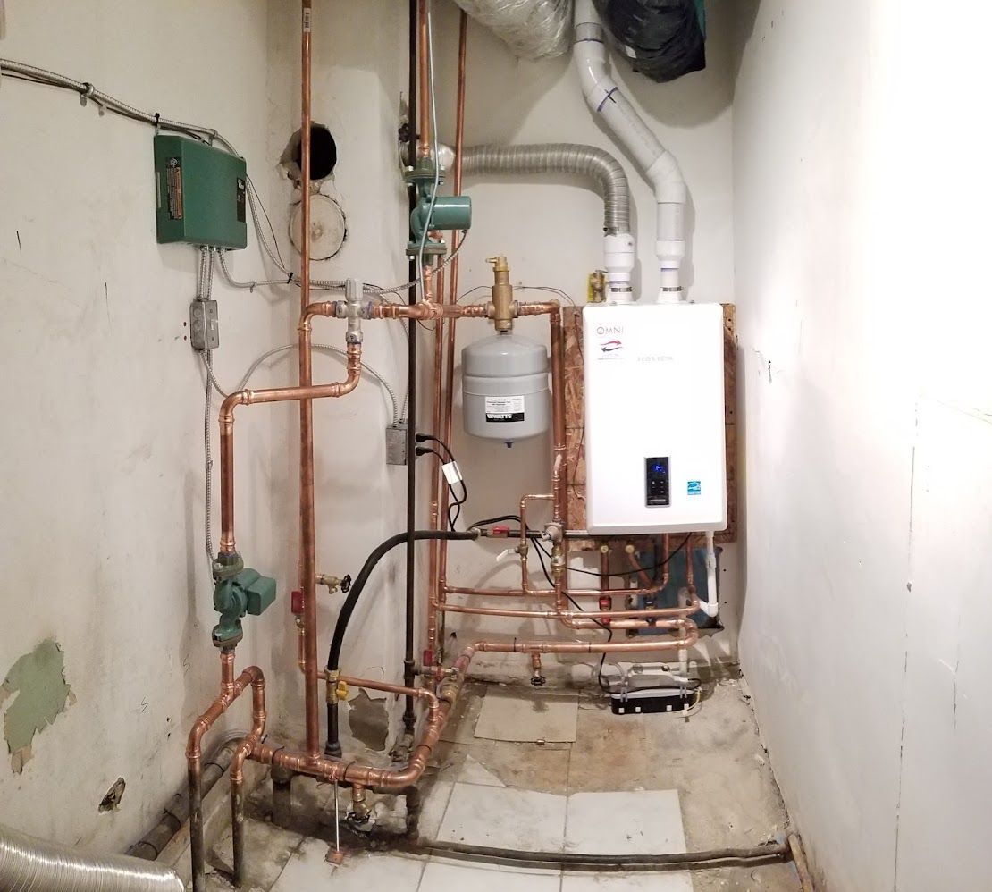 A system of copper valves for heating