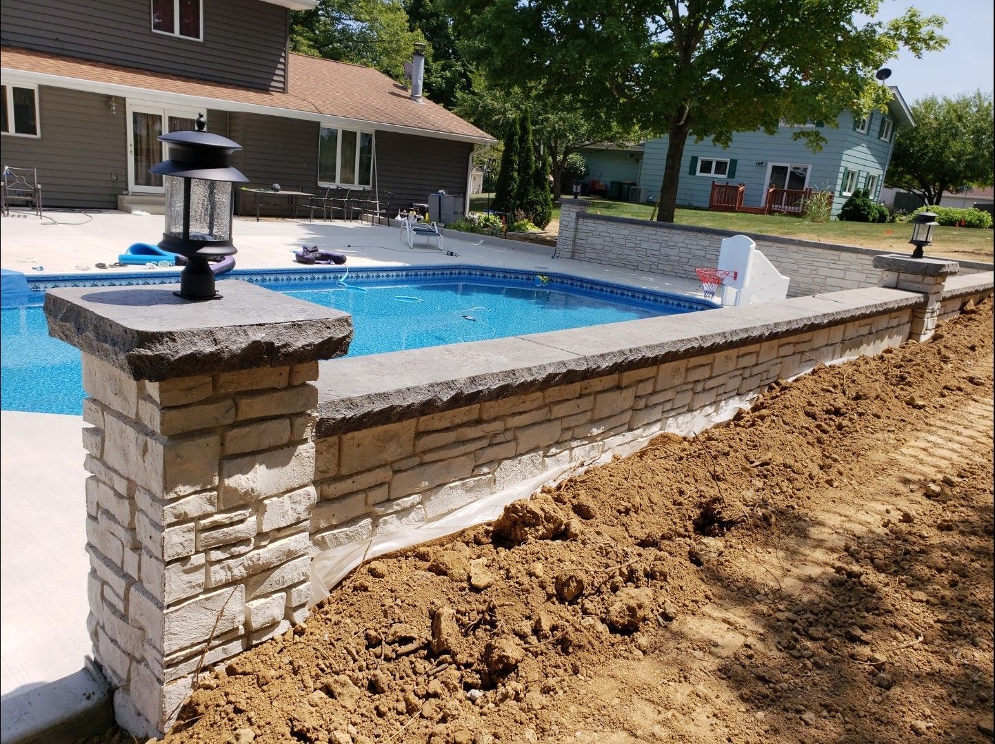 swimming pool area under renovation