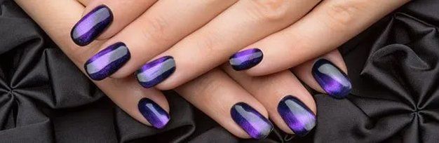 Purple Sparkle black ombre Custom Press on Nails 20pc set | eBay