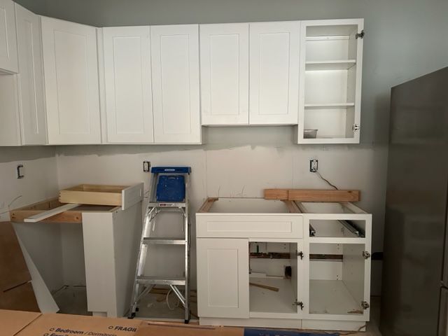 Installation of new kitchen cabinets