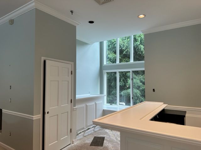 Wall and door with new paint