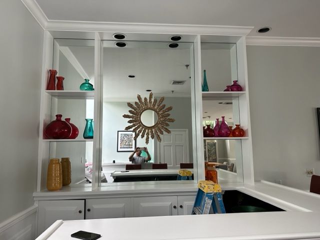 Display cabinet with new paint