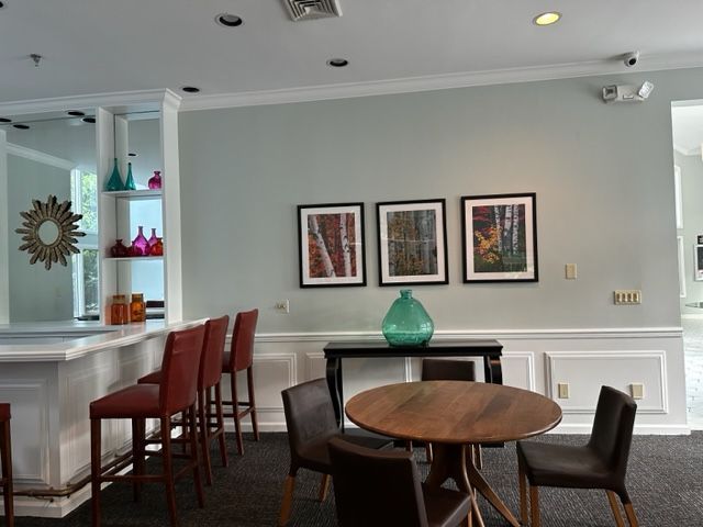 Round table with chairs