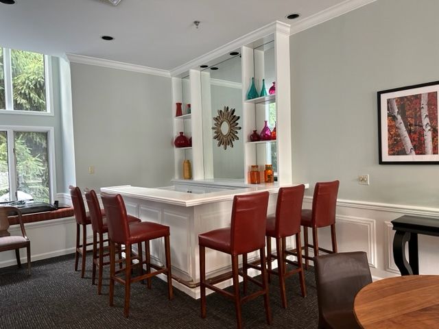 Bar with chairs around it