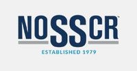Logo for NOSSCR, a professional organization, with blue text and a gray bar.