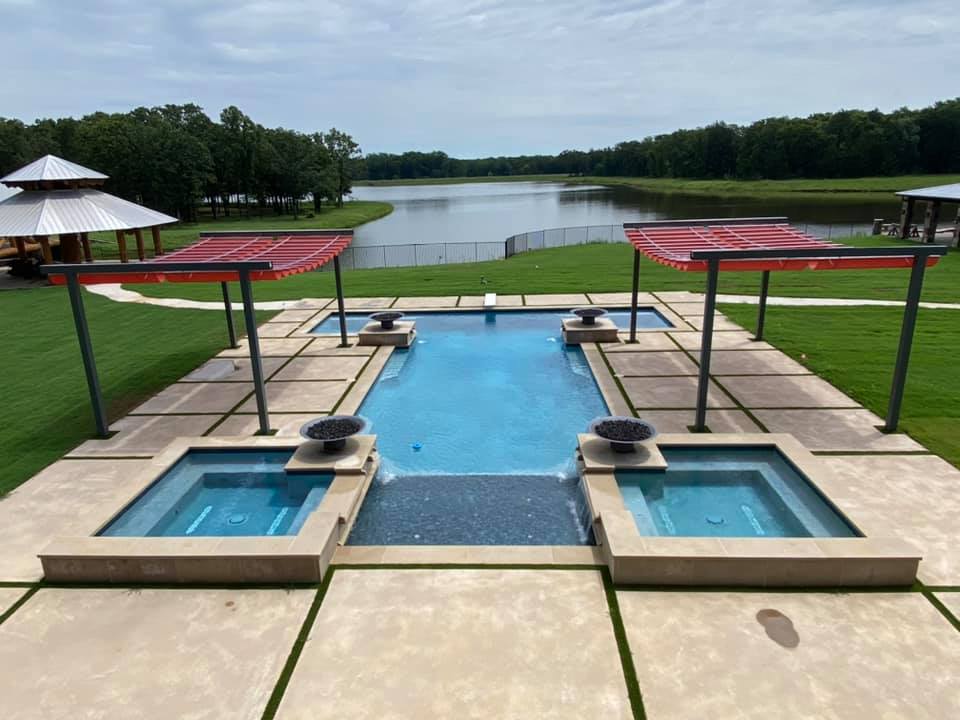 Rectangular pool and spa frisco