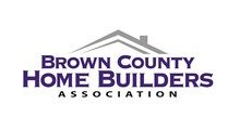 Brown County Home Builders Association logo in purple text with a gray roof icon