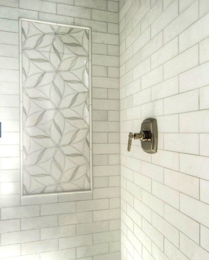 white shower wall