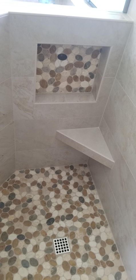 corner of shower baressi after