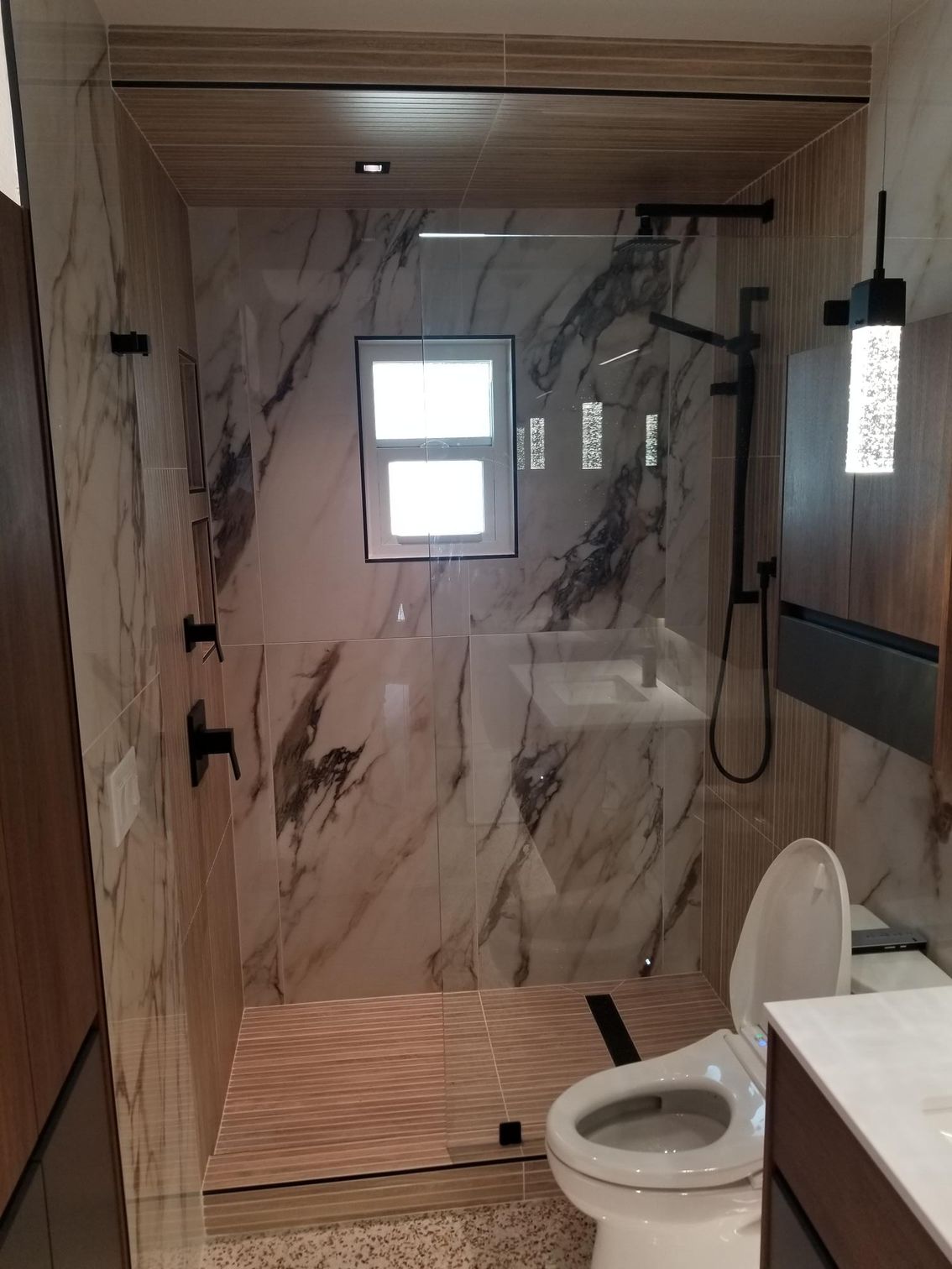 New shower area