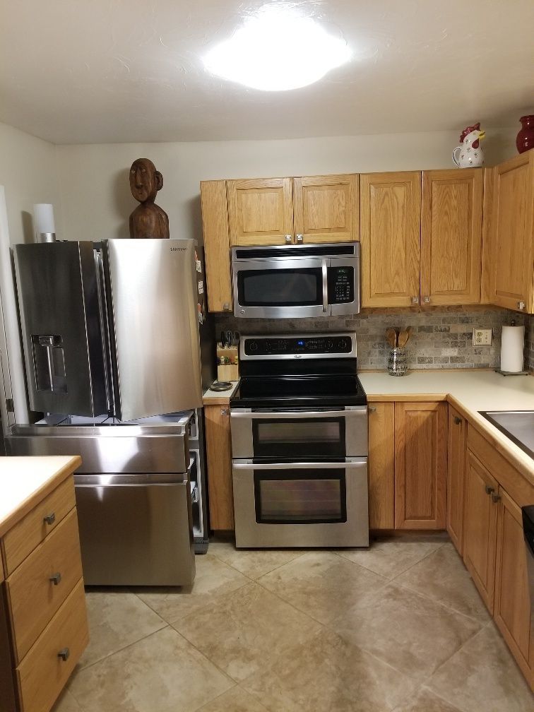 Kitchen with old cabinets