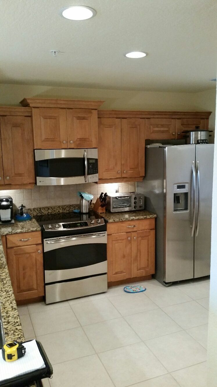 Kitchen with old cabinets