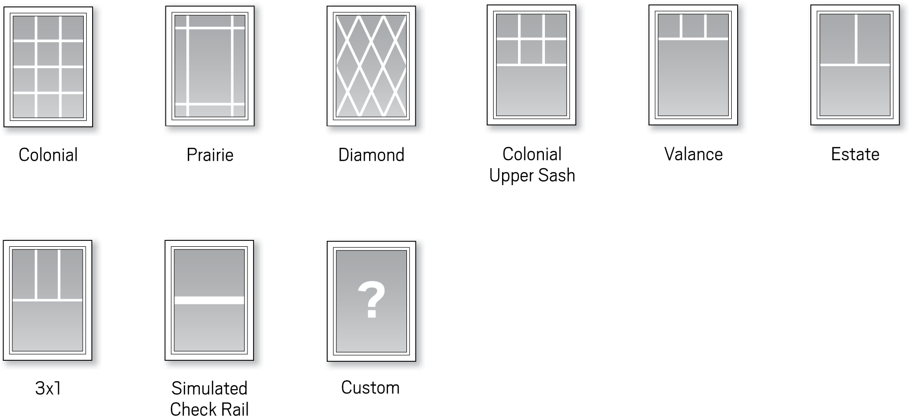 Replacement Window Grille Patterns
