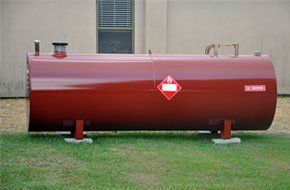 red oil tank
