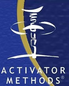 A logo for activator methods on a blue background