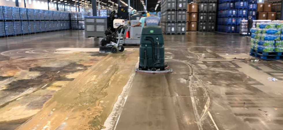 Industrial Concrete Floor Cleaning