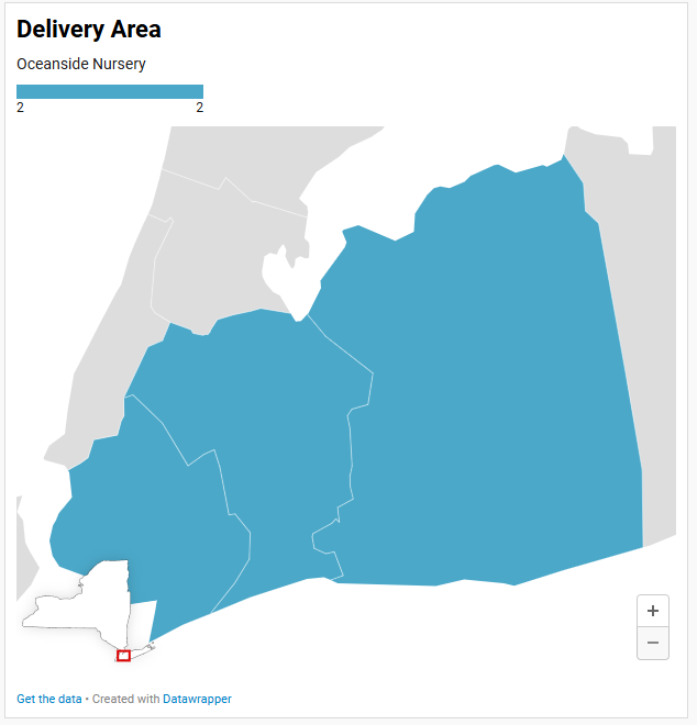 Oceanside Nursery offers Local Delivery to our customers in Norfolk & Suffolk County, & the Queens & Brooklyn areas.