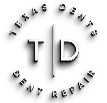a black and white logo for texas dents dent repair