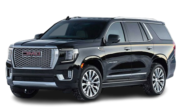 Black GMC Yukon SUV.