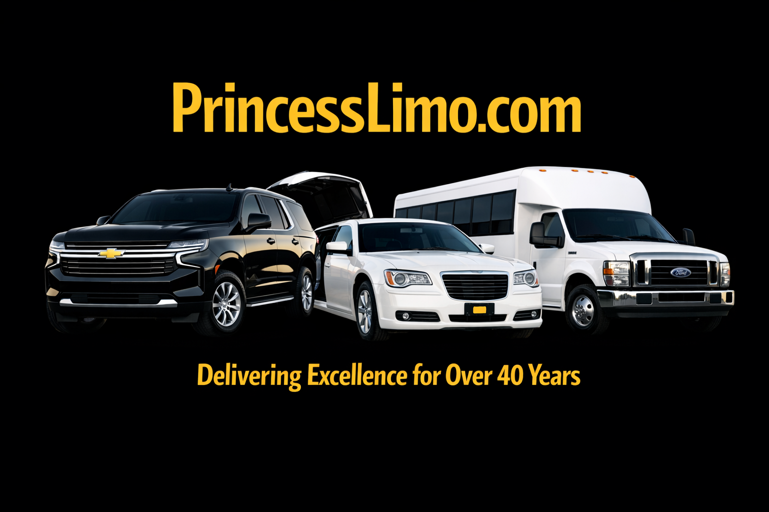 Black SUV, white sedan, white bus.