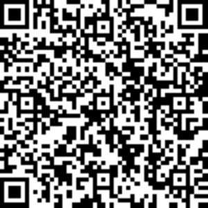 Black-and-white QR code centered in a square format.